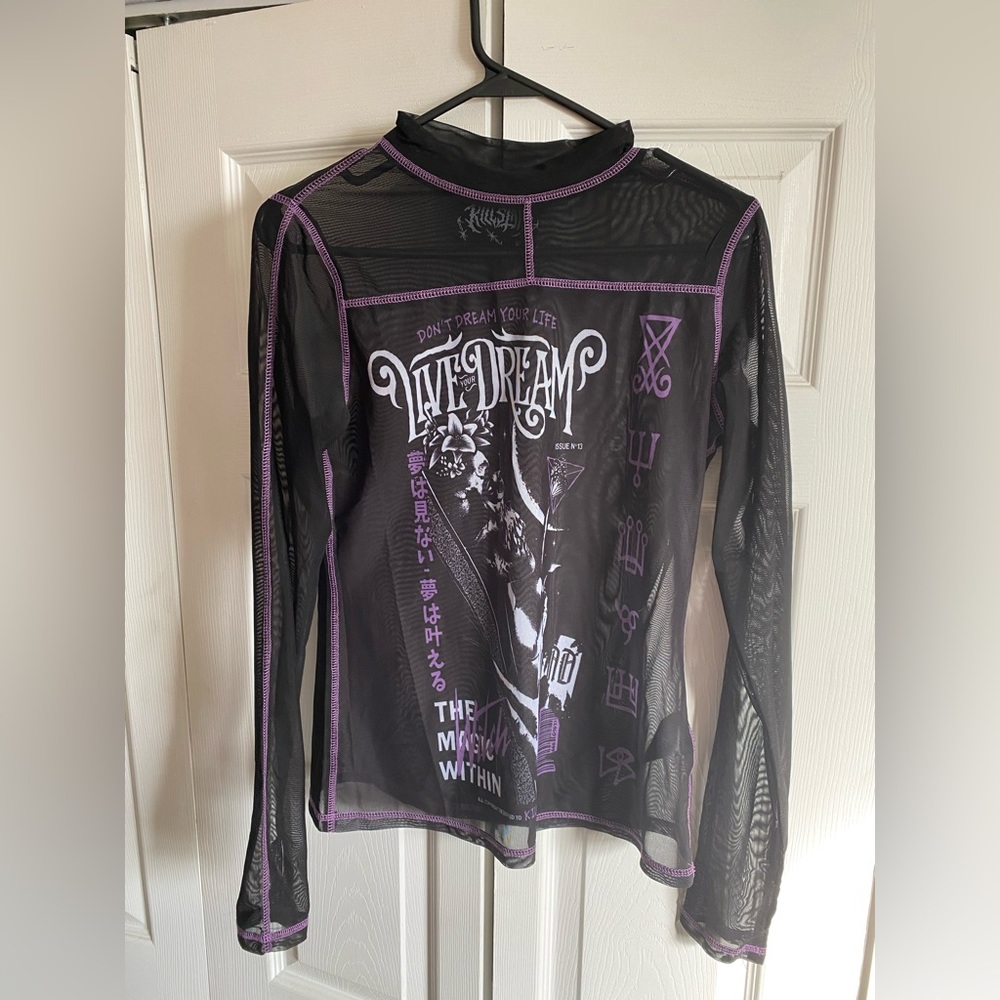 Killstar Mockneck sheer top